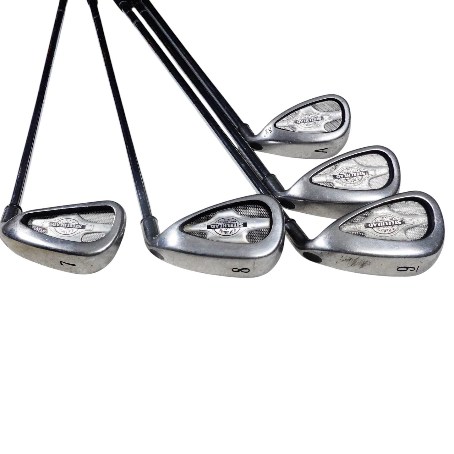 Callaway Steelhead Pro Series X-14 Uniflex Steel Iron Set 4-PW+A RH NEW GRIPS