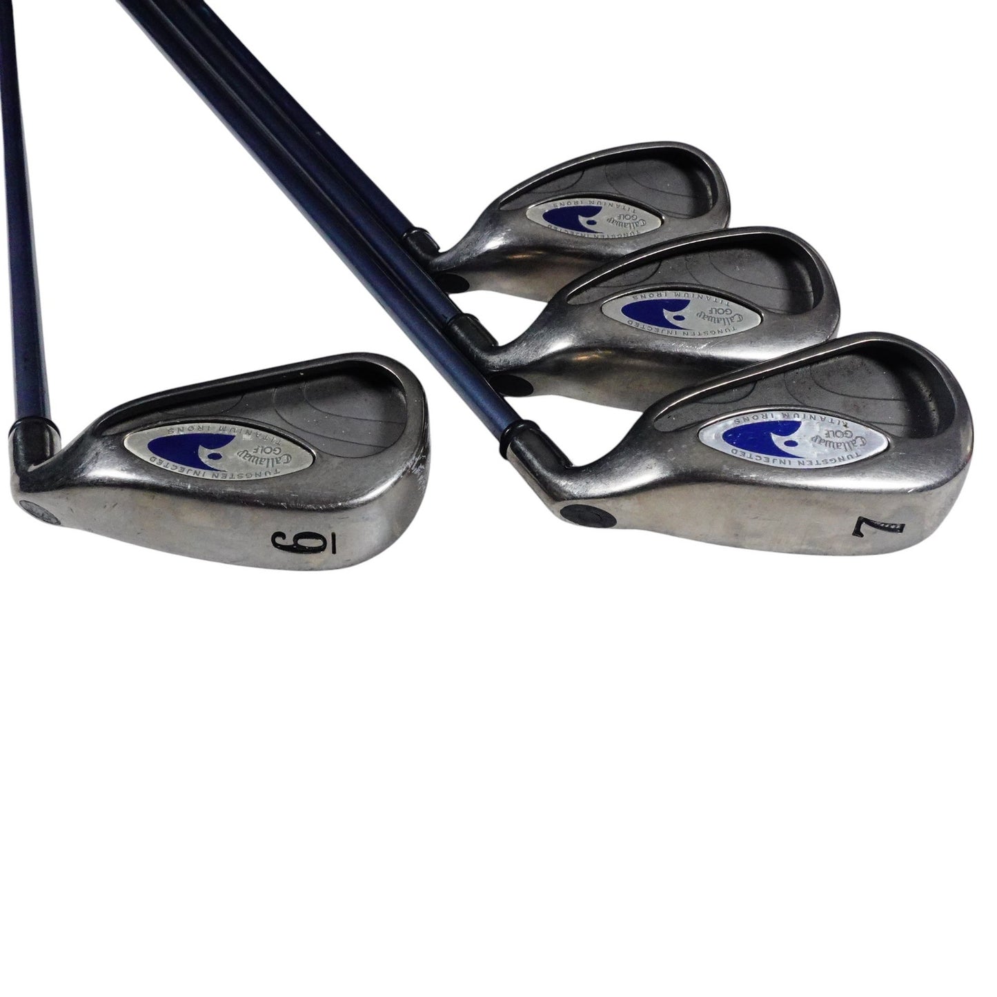 Callaway Hawkeye Iron Set Stiff Flex Graphite 3-9 RH NEW GRIPS