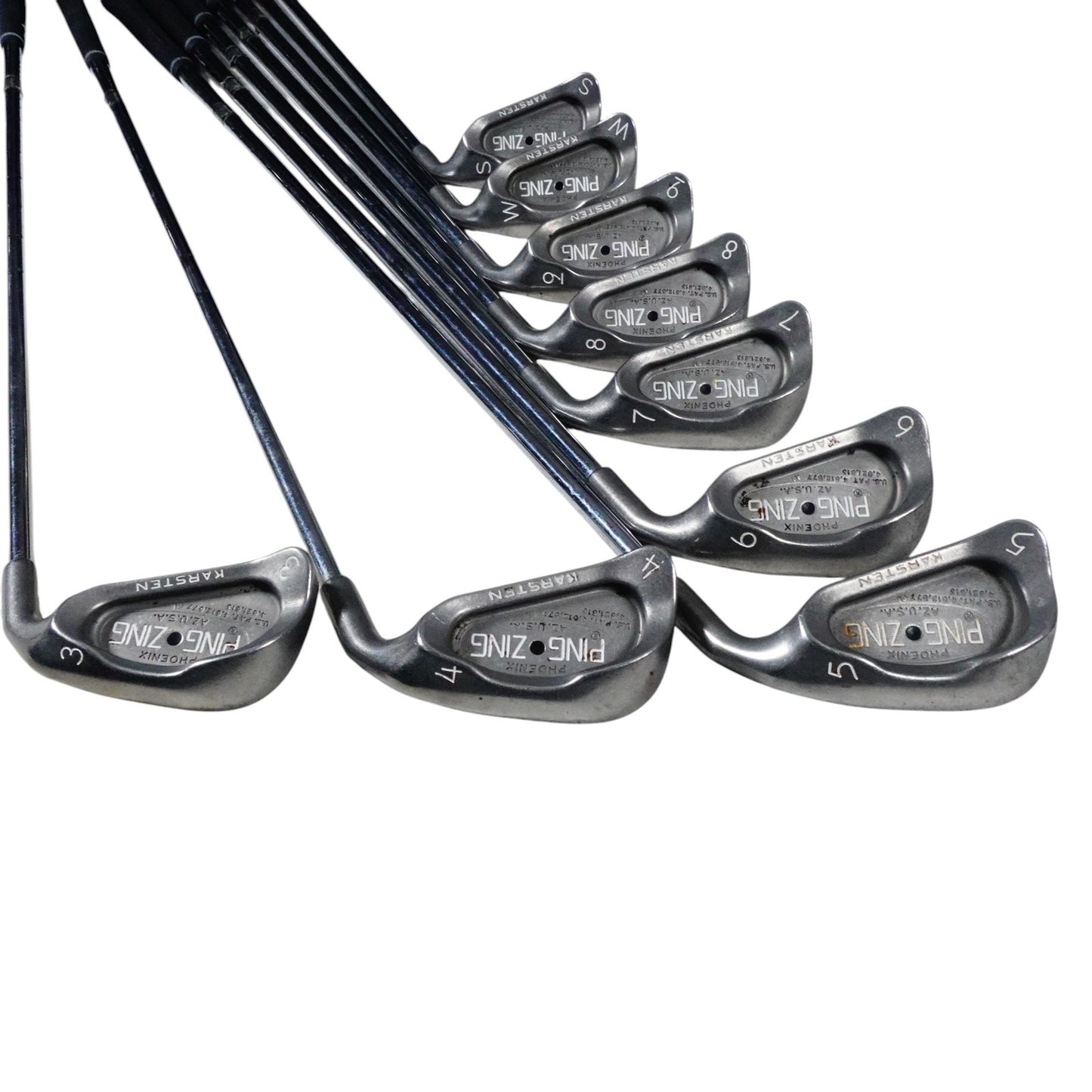 Ping Zing Black Dot Iron Set JZ Stiff Flex Steel 3-PW+SW RH NEW GRIPS