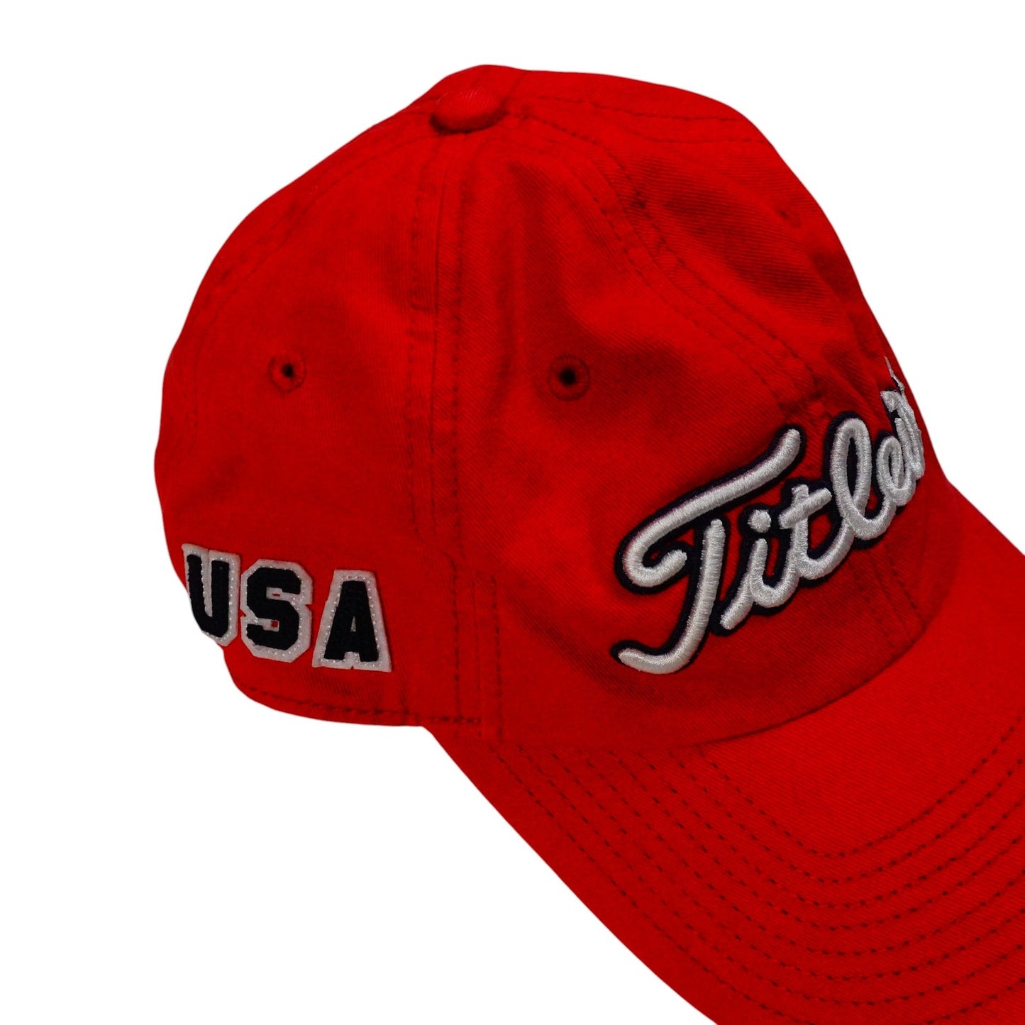 Titleist Mens Adjustable Red USA Embroidered Golf Hat