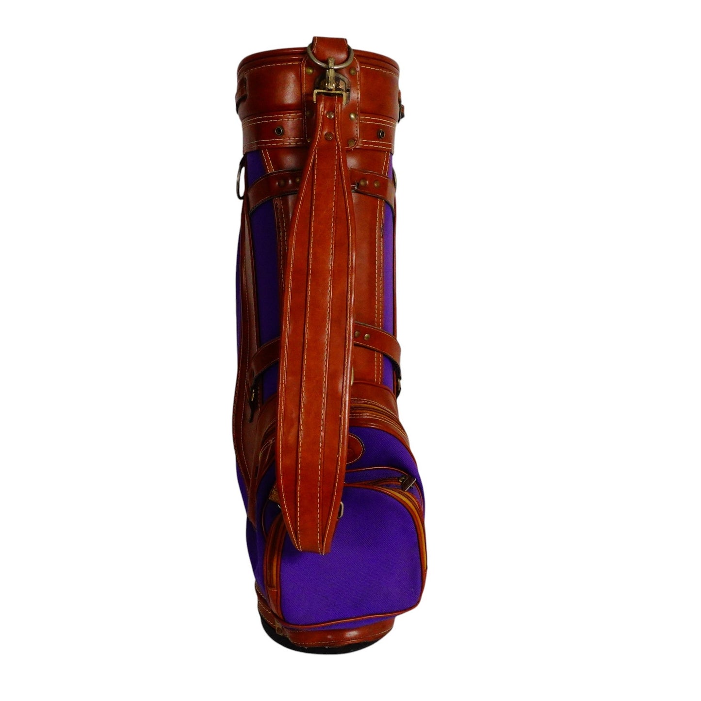 Daiwa Coach Brown Leather Purple Ladies Cart Golf Bag 6 Way