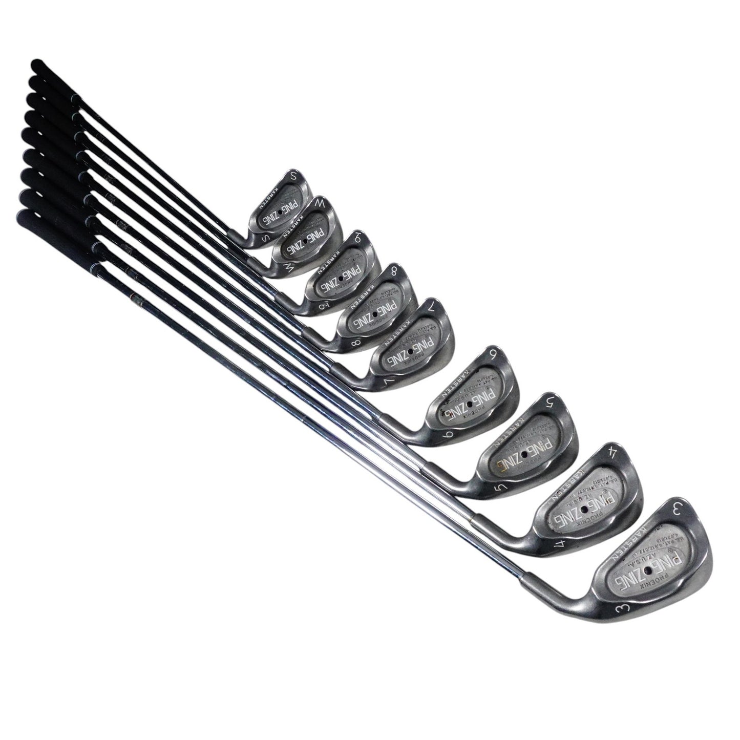 Ping Zing Black Dot Iron Set JZ Stiff Flex Steel 3-PW+SW RH NEW GRIPS