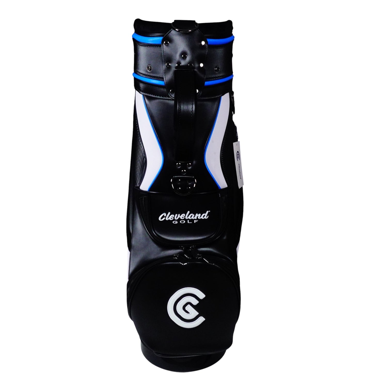 Cleveland Golf Tour Staff Bag Black White Blue 6 Way New with Tags