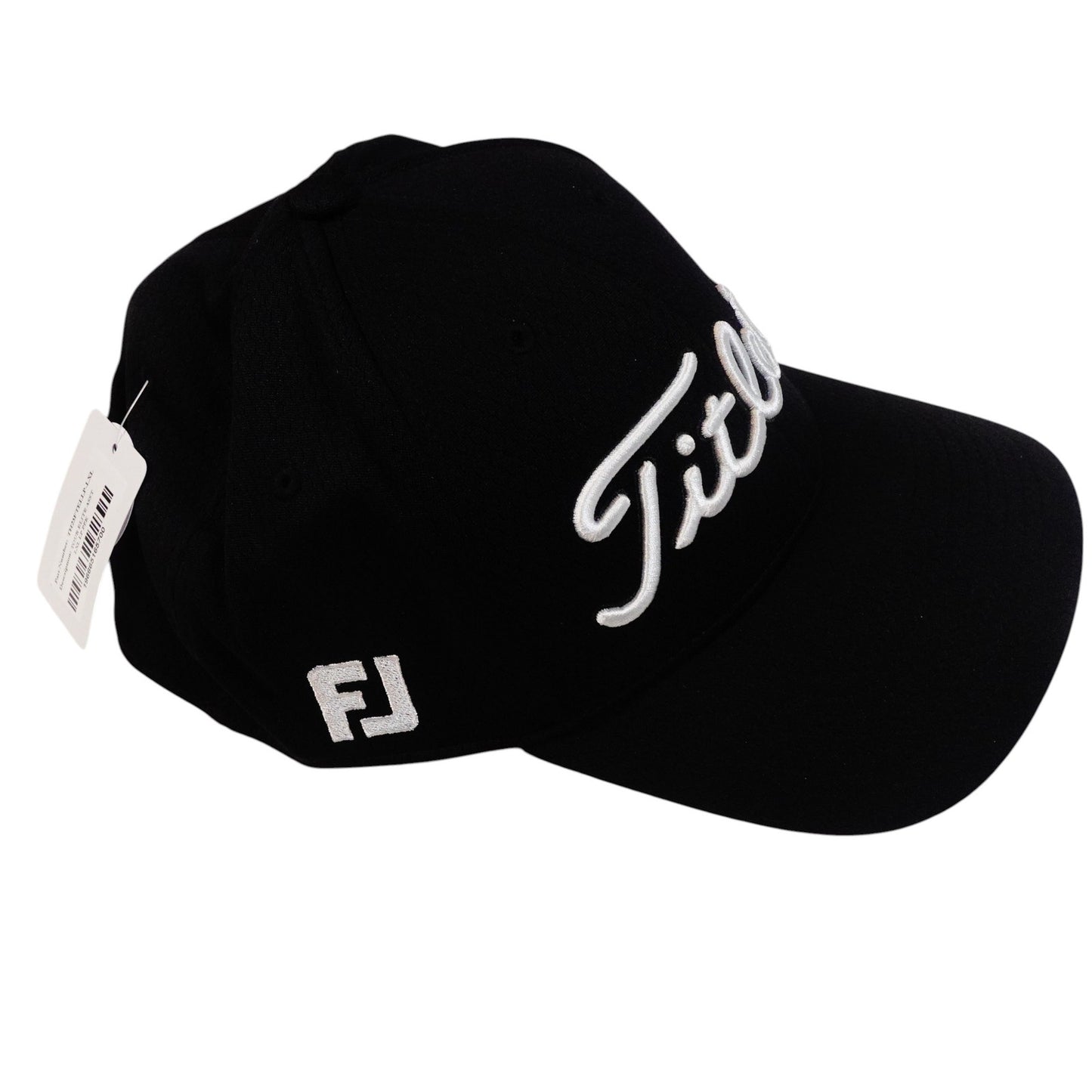 Titleist Tour Elite Pro V1 FJ Embroidered Golf Hat Black White Letters M / L
