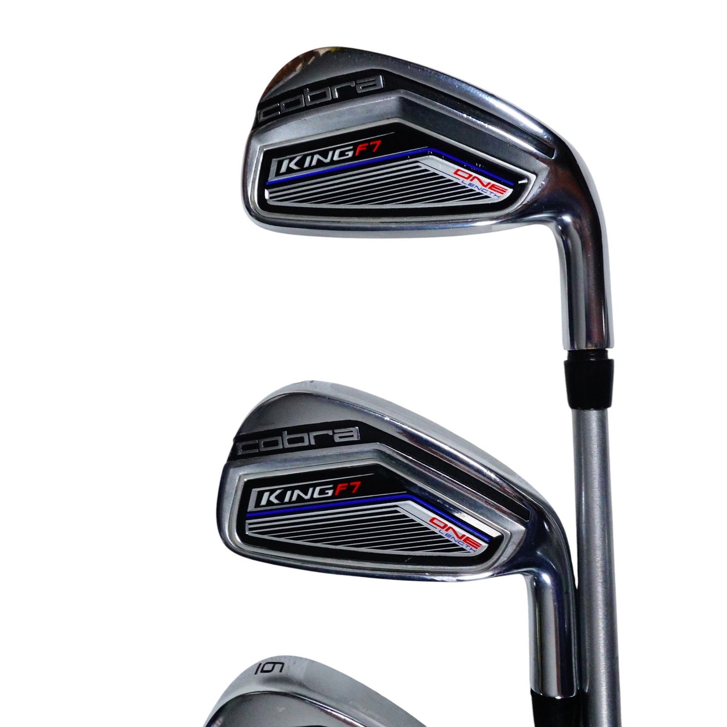 Cobra King F7 One Length Iron Set KBS Tour C Taper 130 X Stiff Steel 4-PW RH