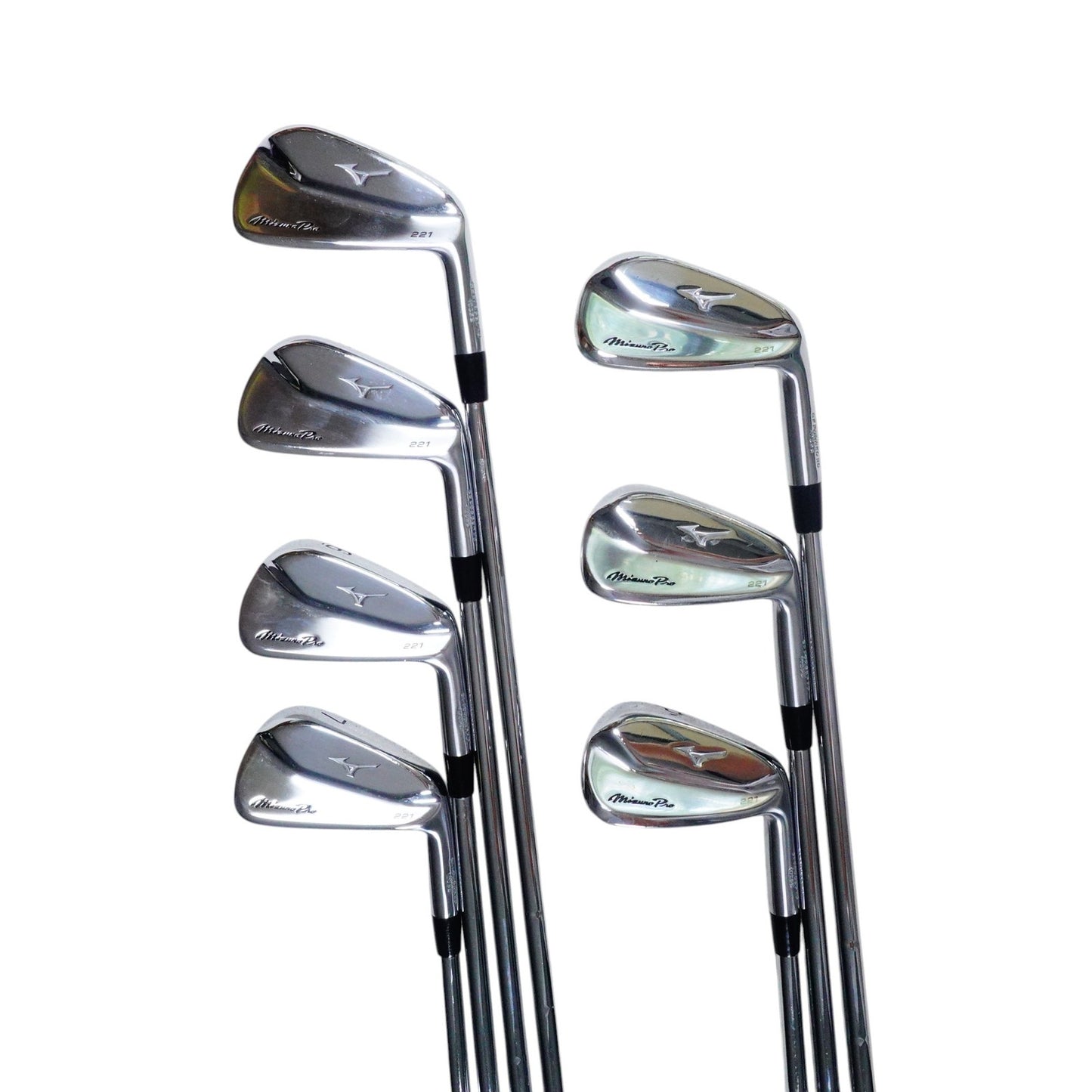 Mizuno Pro 221 Iron Set Dynamic Gold S300 Stiff Flex Steel 4-PW Very Good RH