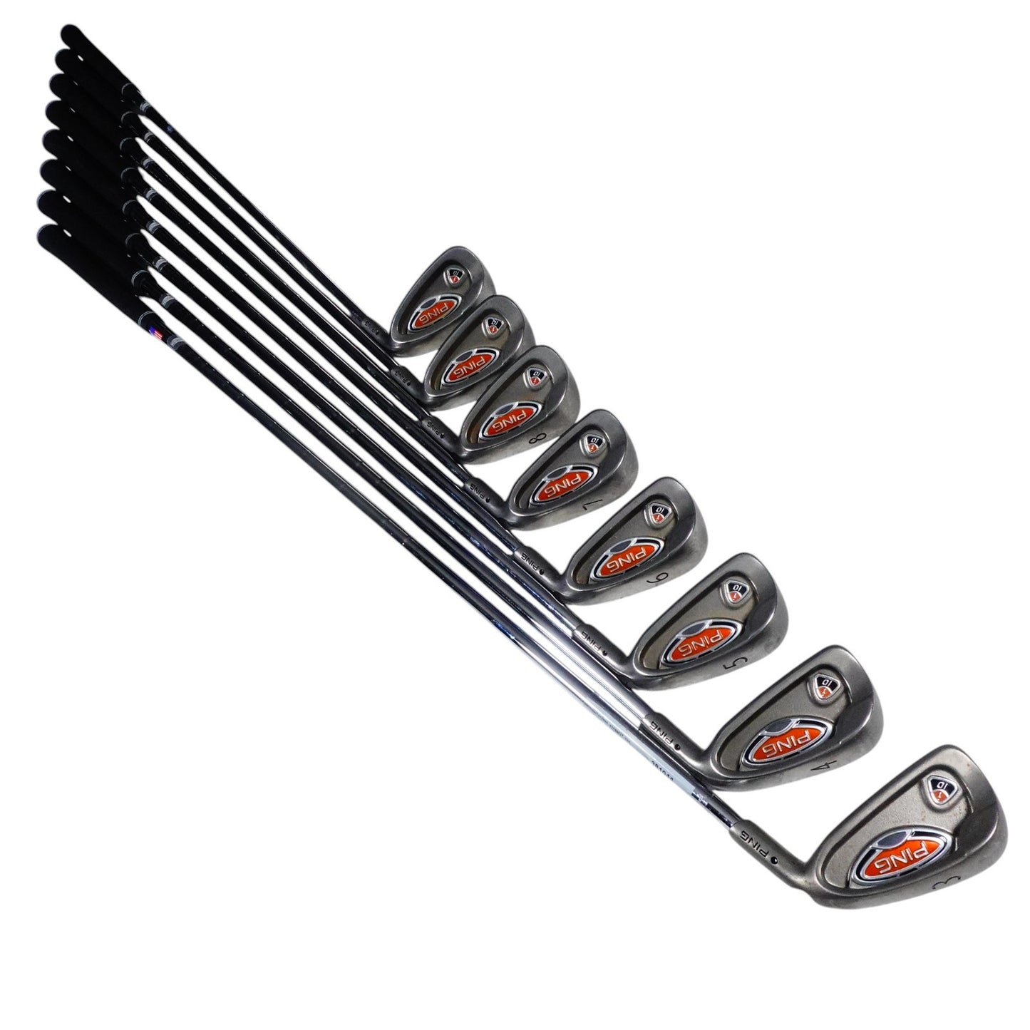 Ping i10 Black Dot Iron Set AWT Stiff Flex Steel 3-PW RH NEW GRIPS