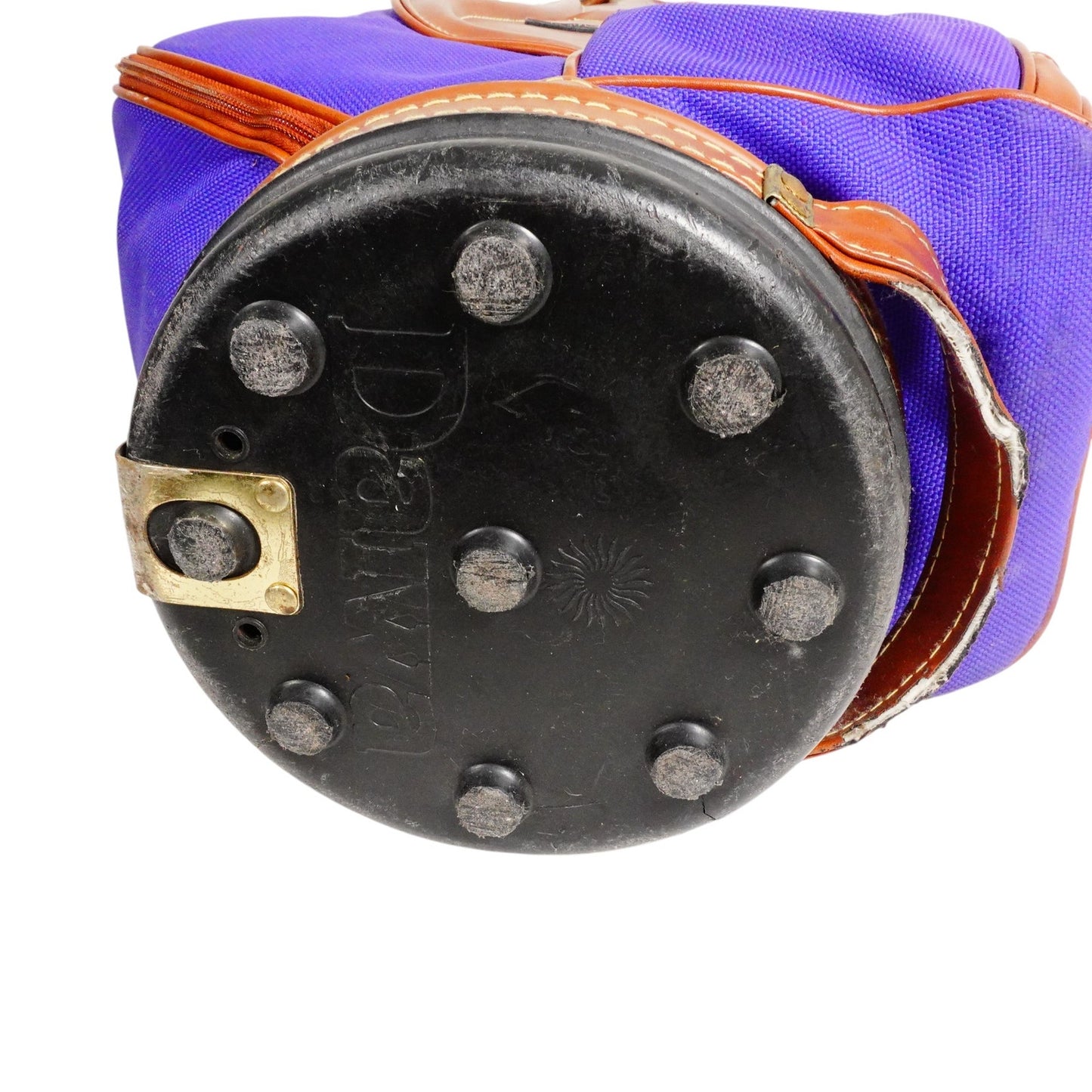 Daiwa Coach Brown Leather Purple Ladies Cart Golf Bag 6 Way