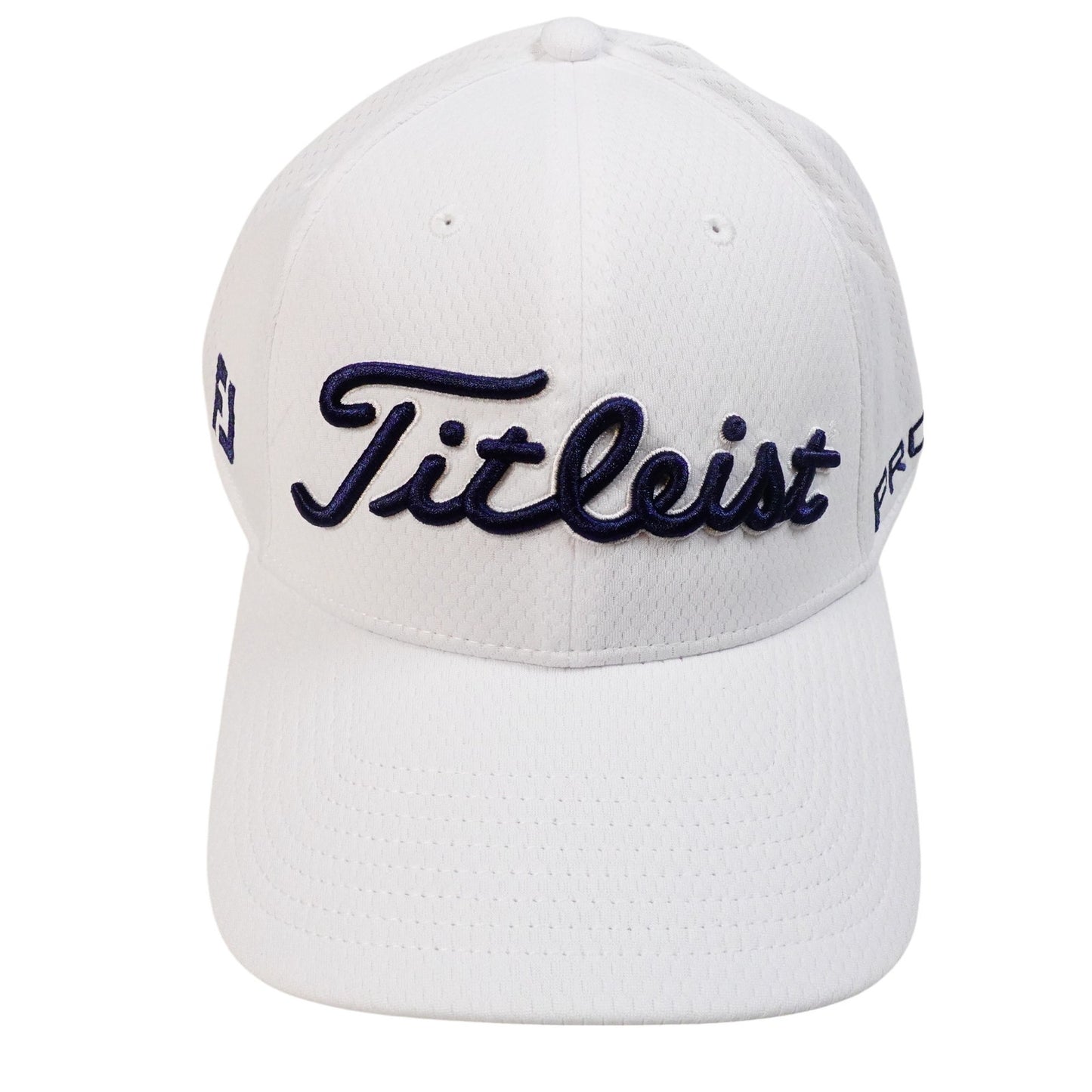 Titleist Tour Elite Pro V1 FJ Embroidered Golf Hat White Blue Letters M / L