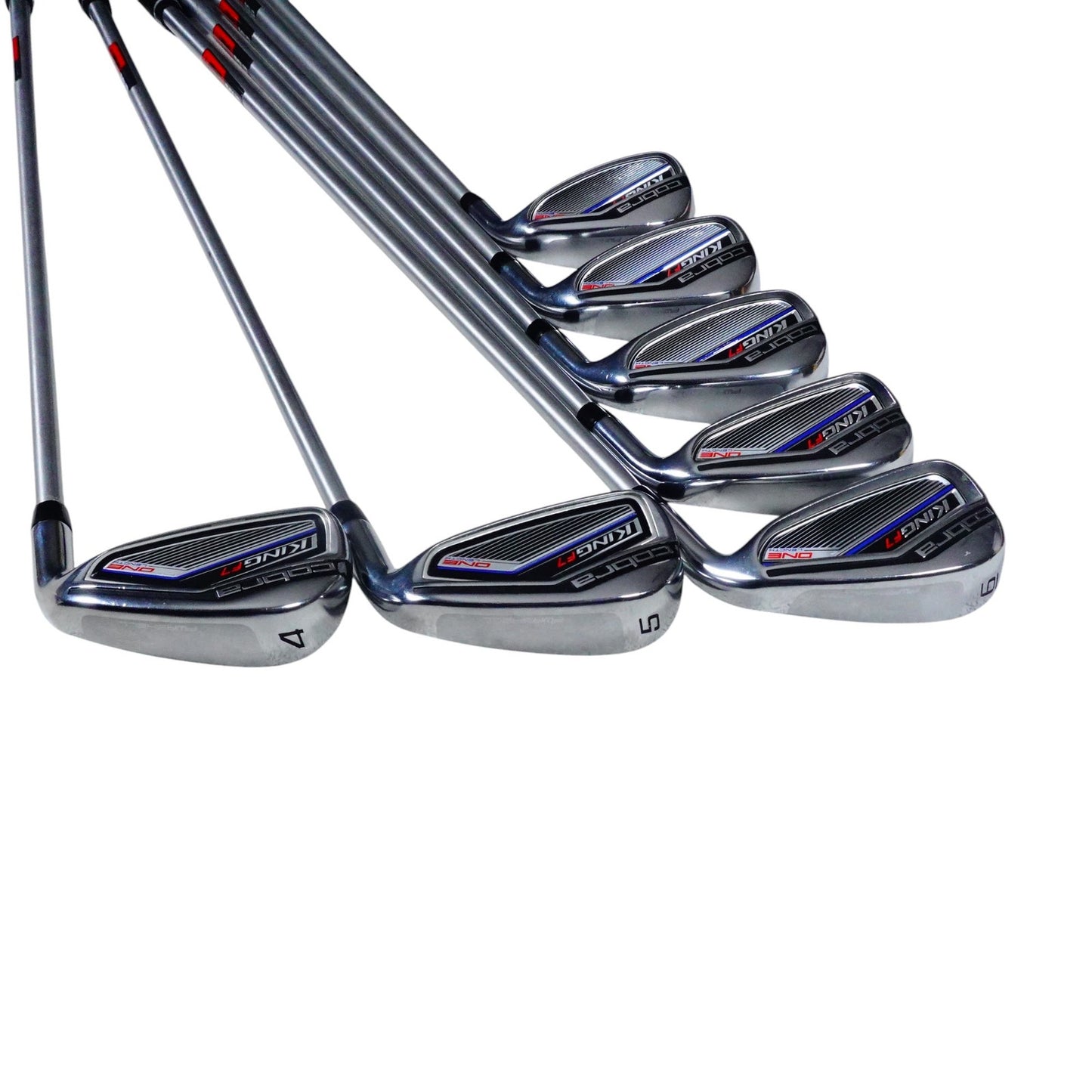 Cobra King F7 One Length Iron Set KBS Tour C Taper 130 X Stiff Steel 4-PW RH