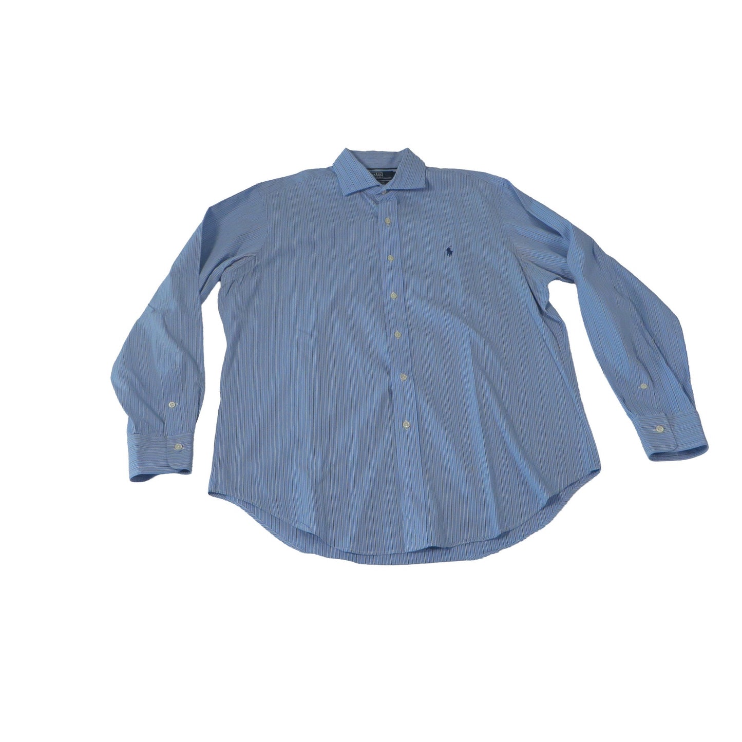 Ralph Lauren Stanton Y2K Vintage Striped Button Up Blue Shirt Men's Large