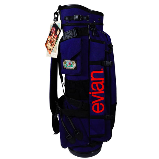 Belding Sports Made in the USA Evian Water NEW WITH TAGS Blue Golf Bag