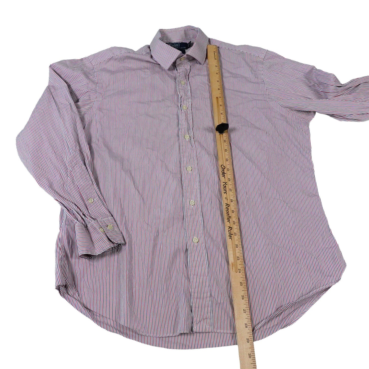 Ralph Lauren Regent Vintage Y2K 90s Striped Button Up Shirt Men's 17 34 35