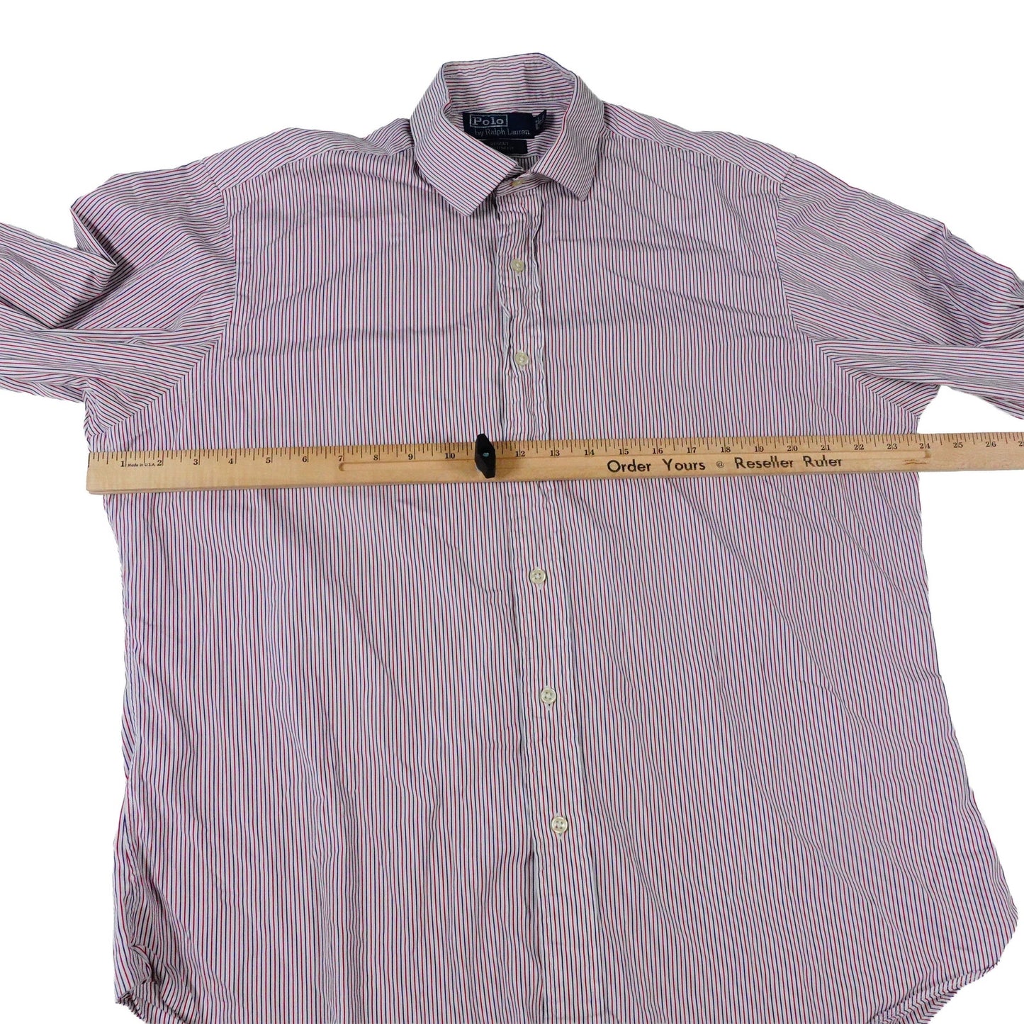 Ralph Lauren Regent Vintage Y2K 90s Striped Button Up Shirt Men's 17 34 35