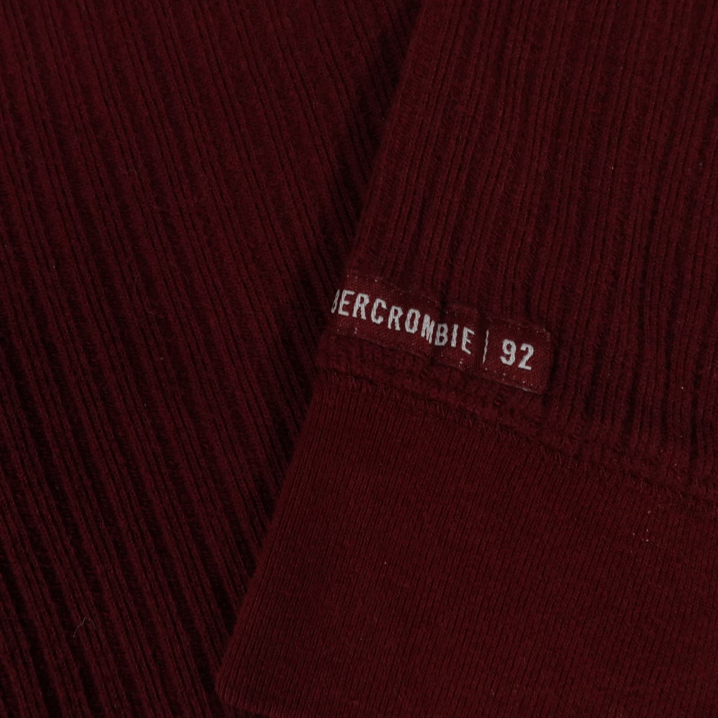 Abercrombie Fitch 92 Vintage Ribbed Maroon Turtle Neck USA Men's Large