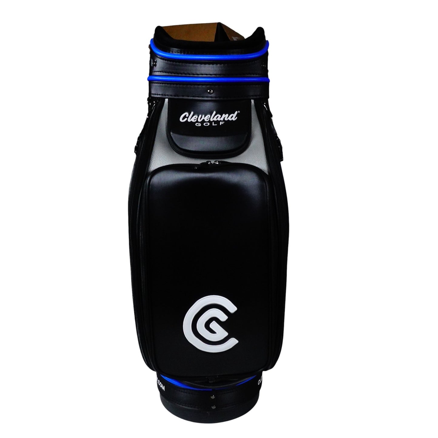 Cleveland Golf Staff Tour Bag Black Silver Blue White 6 Way NEW