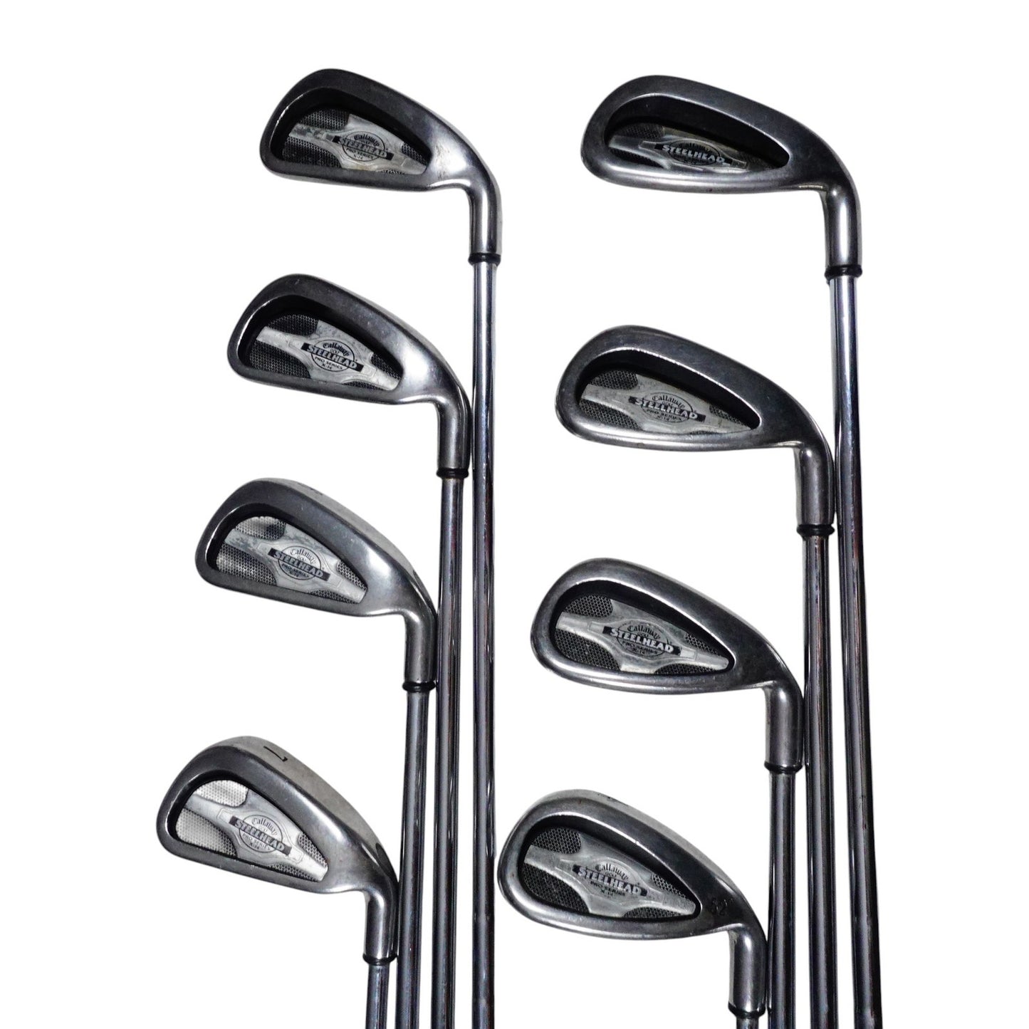 Callaway Steelhead Pro Series X-14 Uniflex Steel Iron Set 4-PW+A RH NEW GRIPS