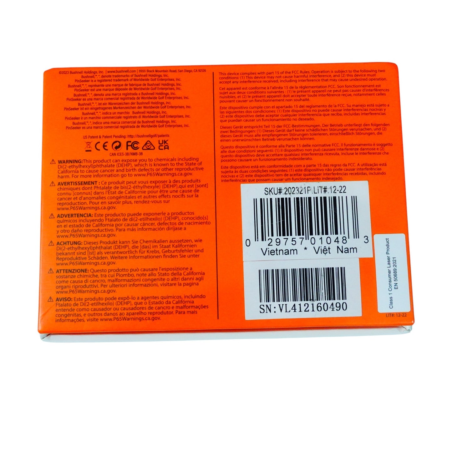 Bushnell Tour V6 Shift Patriot Pack Laser Golf Rangefinder with Slope New Open