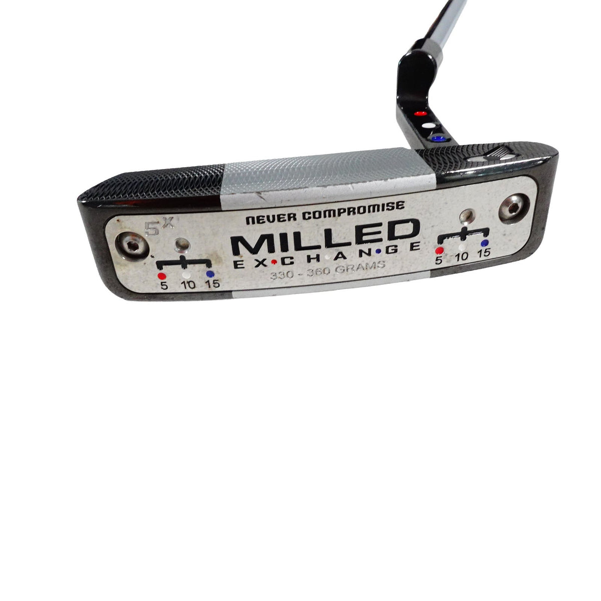 Never Compromise Milled Exchange 5x 330 360 Grams Adjustable Blade Putter 34" RH