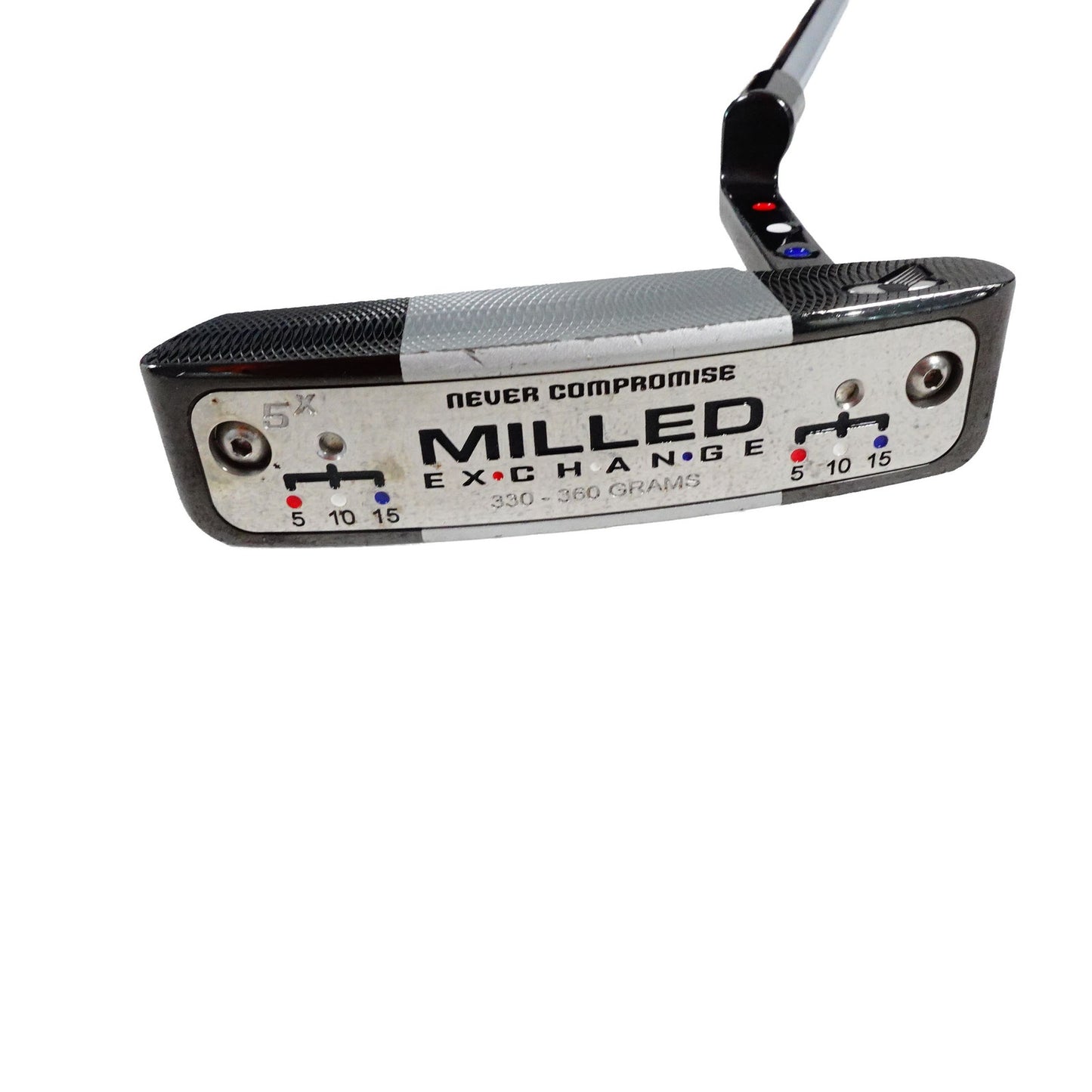 Never Compromise Milled Exchange 5x 330 360 Grams Adjustable Blade Putter 34" RH