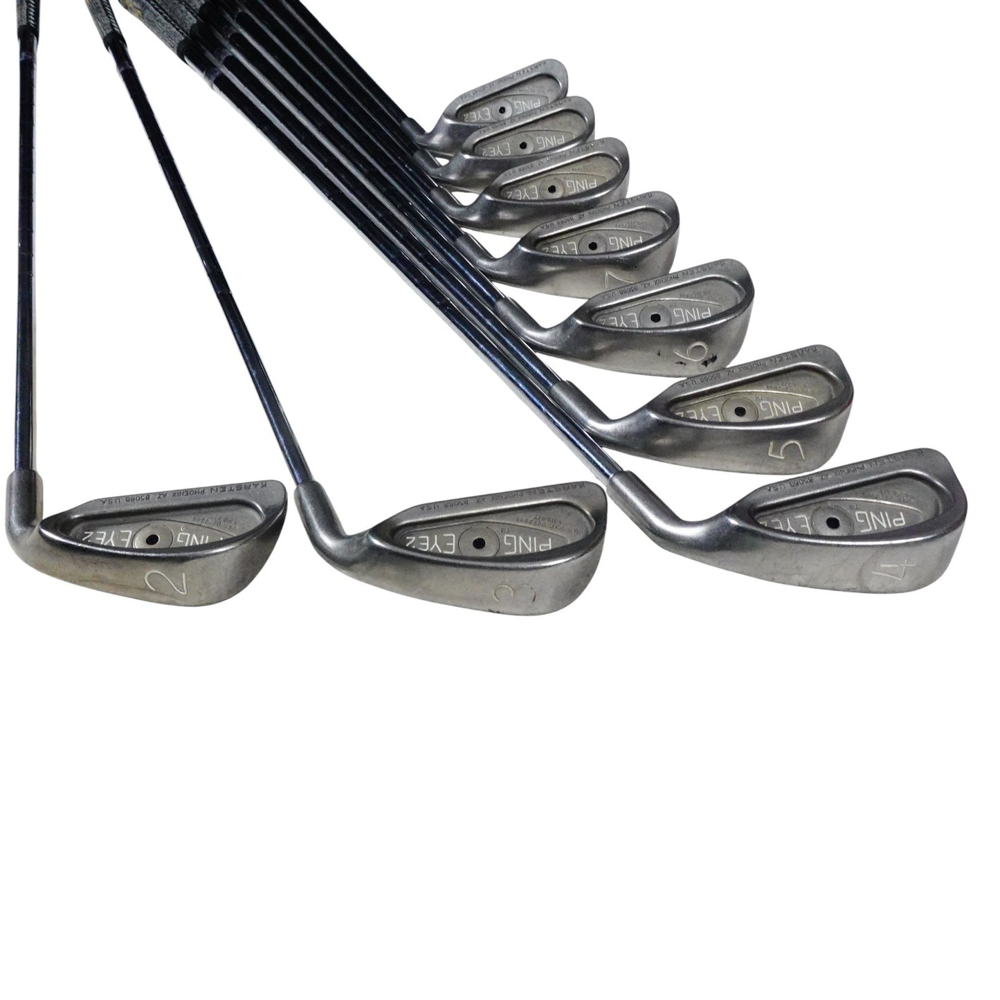 PIng Eye 2 Black Dot Iron Set Matching Serial ZZ Lite Stiff Flex Steel 2-PW RH