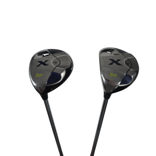 Callaway X 3 and 5 Wood Set Uniflex Steel LH Left Hand NEW GRIPS