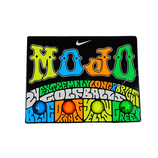 Nike MOJO Extremely Long & Bright Blue Orange Yellow Blue 24 Golf Balls RARE