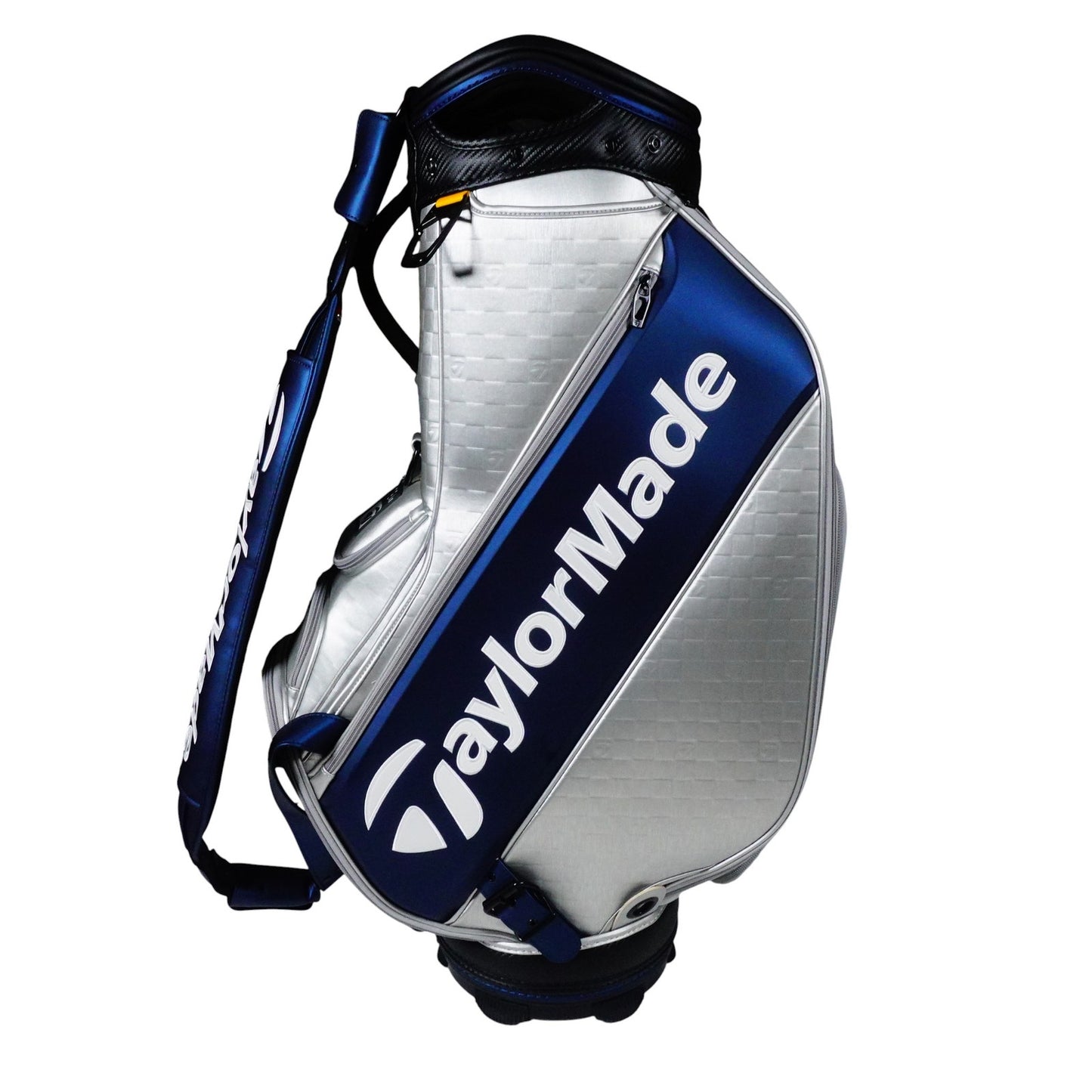 TaylorMade Qi10 Staff Golf Bag 6 Way Silver Navy with Hood