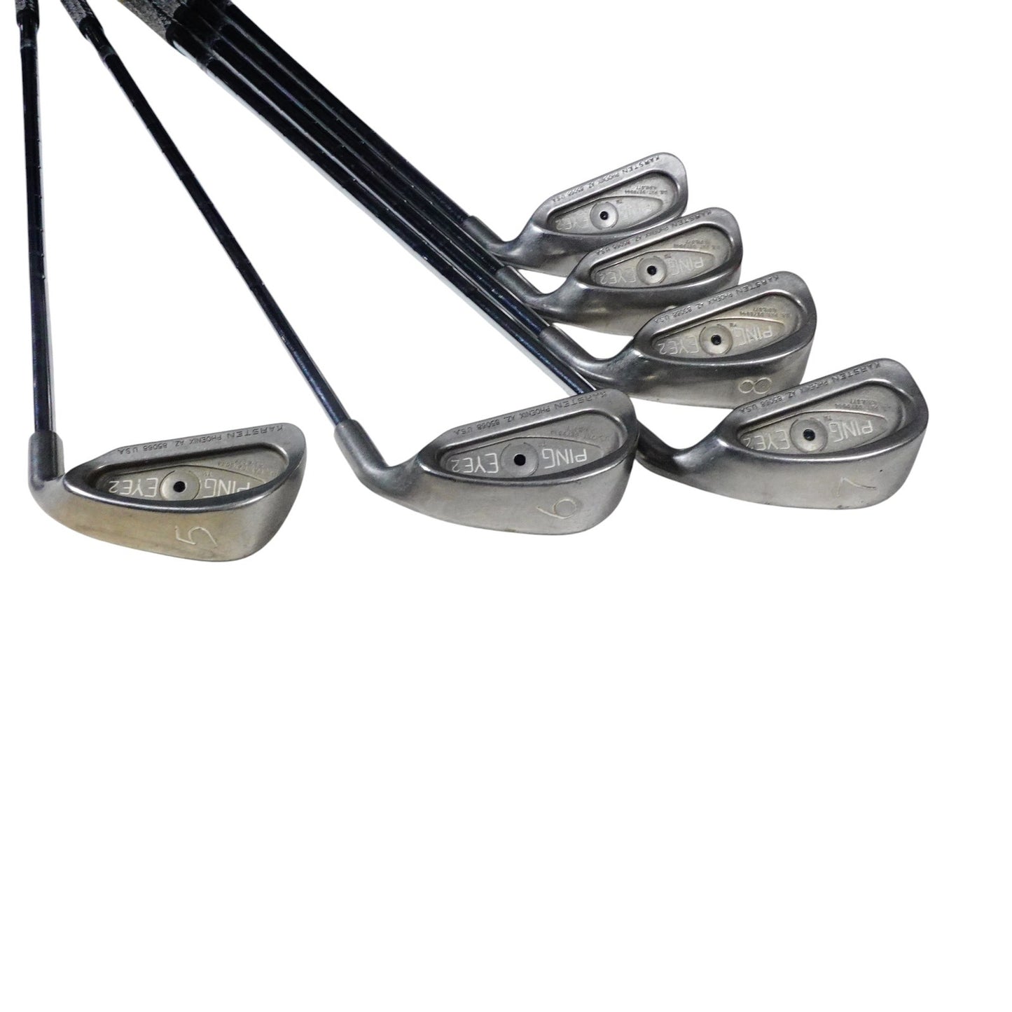 PIng Eye 2 Black Dot Iron Set Matching Serial ZZ Lite Stiff Flex Steel 2-PW RH