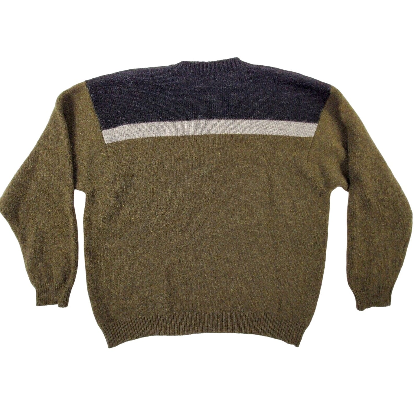 Vintage J Crew Men’s Size 100% Shetland Wool V-Neck Sweater Green XL
