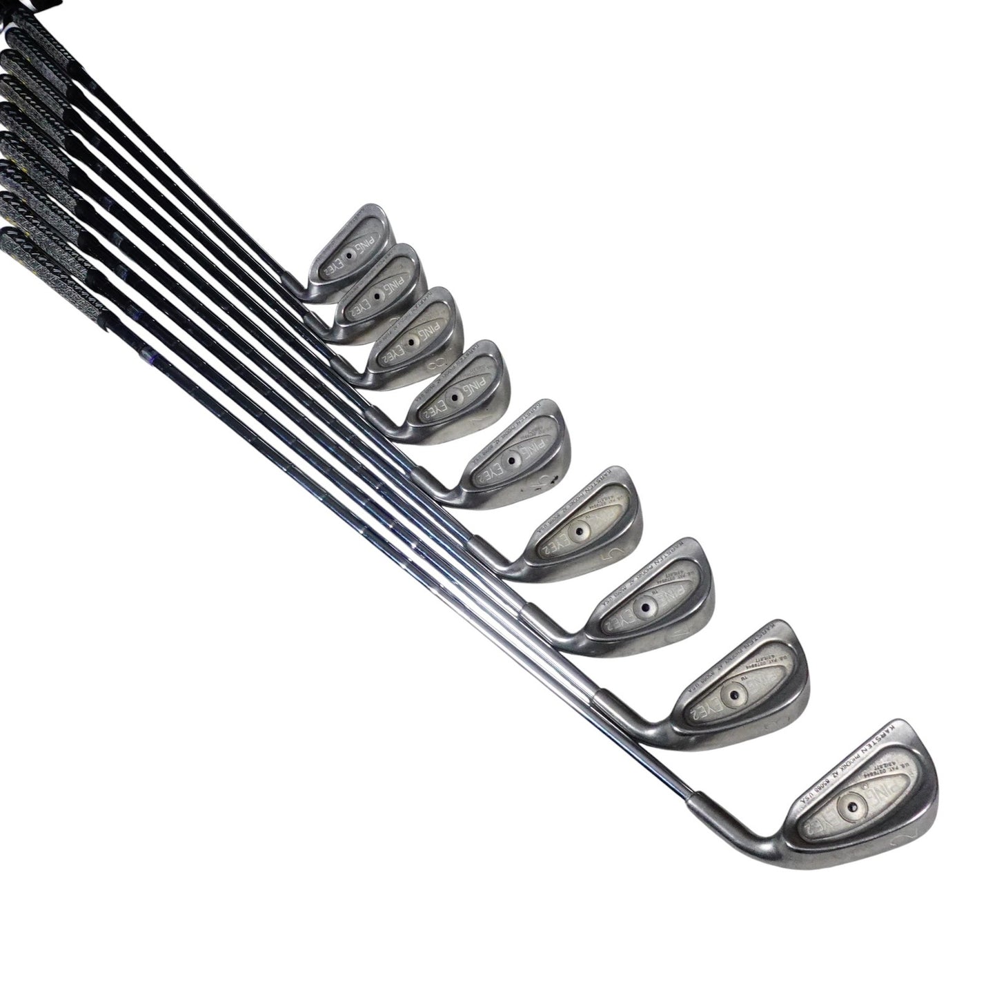 PIng Eye 2 Black Dot Iron Set Matching Serial ZZ Lite Stiff Flex Steel 2-PW RH