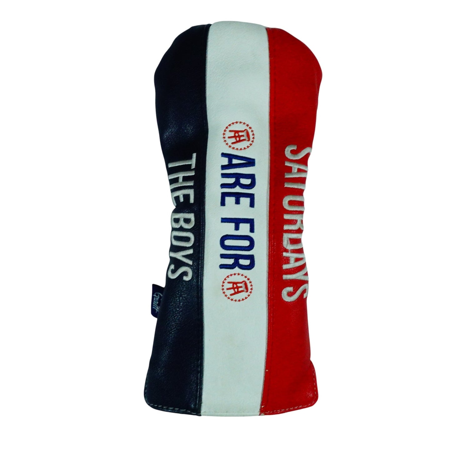 Graitt Barstool Saturdays are for the Boys Headcover Fairway Wood Red White Blue