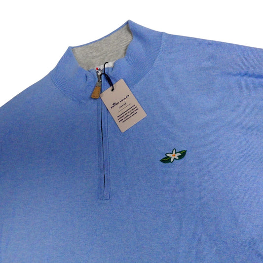 Peter Millar Mens 1/4 Zip Pima Cotton Silk Cashmere Golf Sweater Pull Over XL