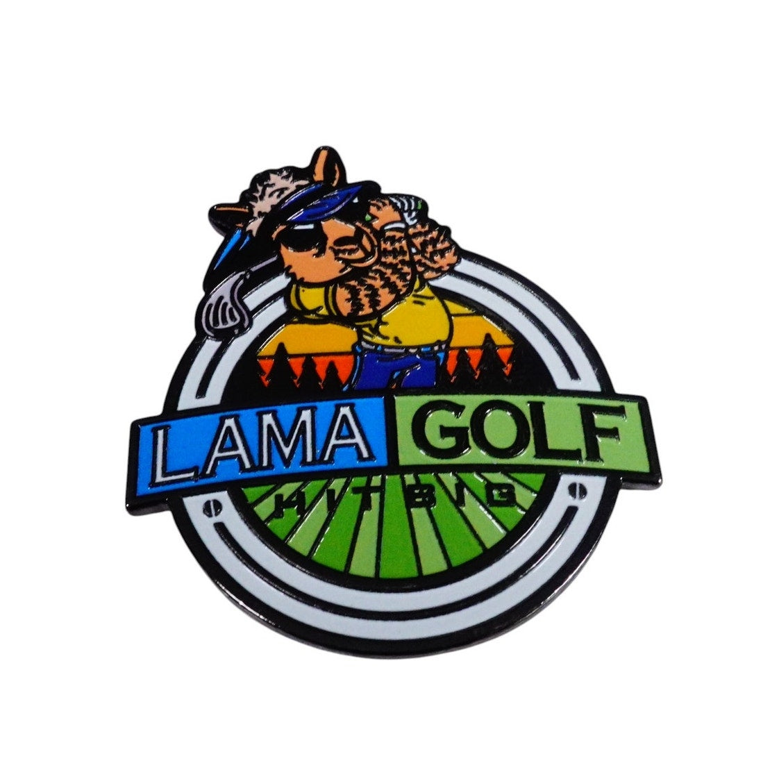 Lama Golf Hit Big Llama Playing Golf 2" Magnetic Golf Ball Marker