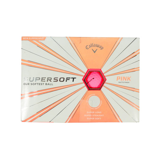 Callaway Supersoft Pink Matte Golf Balls 1 Dozen 12 Balls