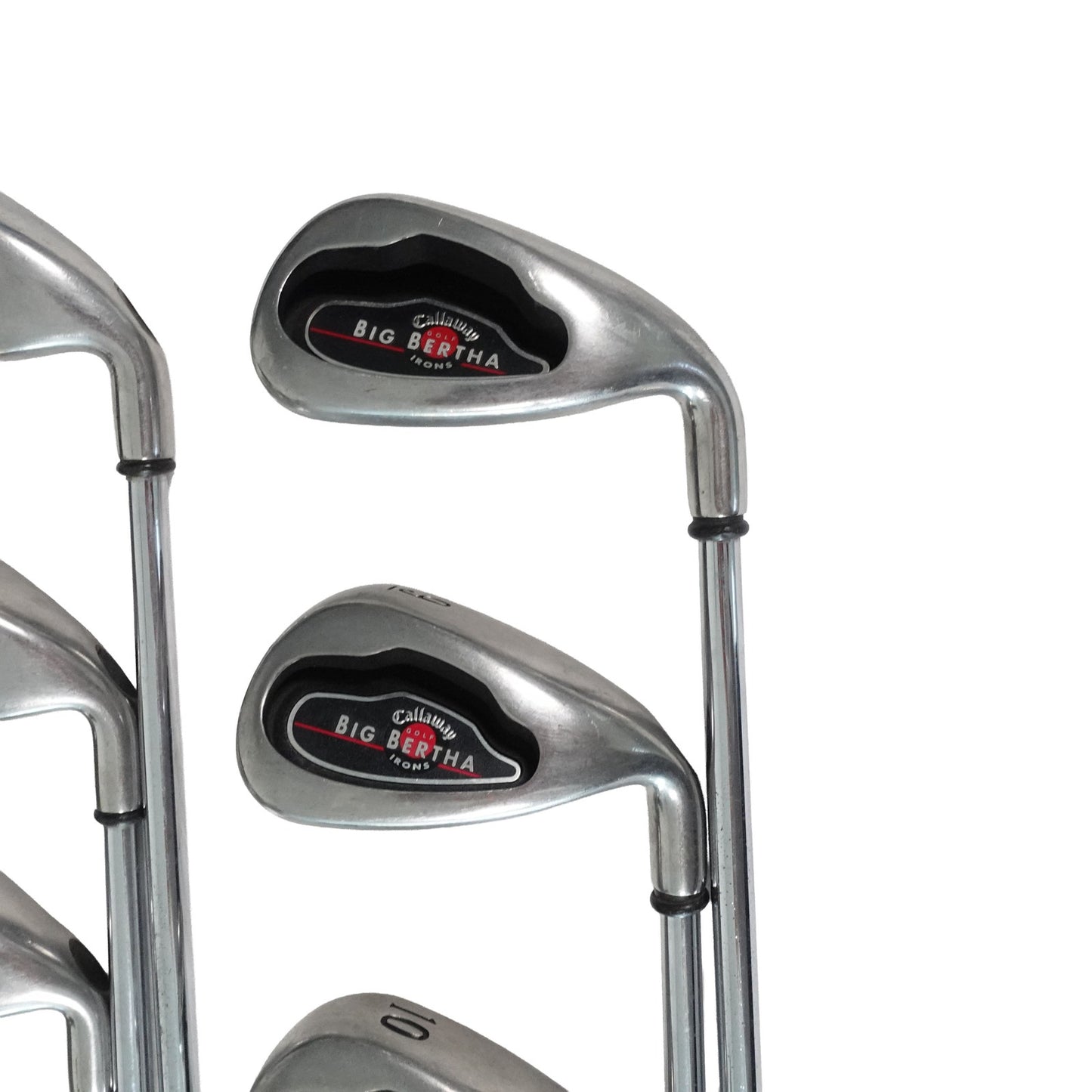 Callaway Big Bertha Iron Set Uniflex Steel 4-10+PW RH +1/2" NEW GRIPS