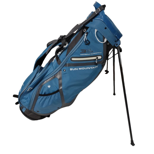 Sun Mountain 3.5 LS 4 Way Dual Strap Carry Stand Blue Golf Bag w Rain Cover