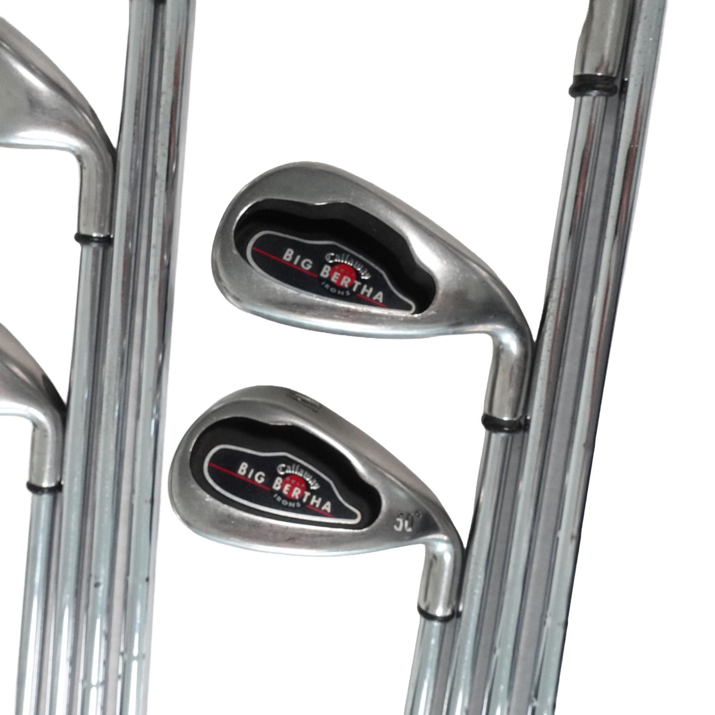 Callaway Big Bertha Iron Set Uniflex Steel 4-10+PW RH +1/2" NEW GRIPS