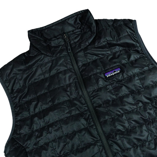 Patagonia Nano Puff Vest Puffer Jacket Paraloft Black Quilted Outdoors Mens Med