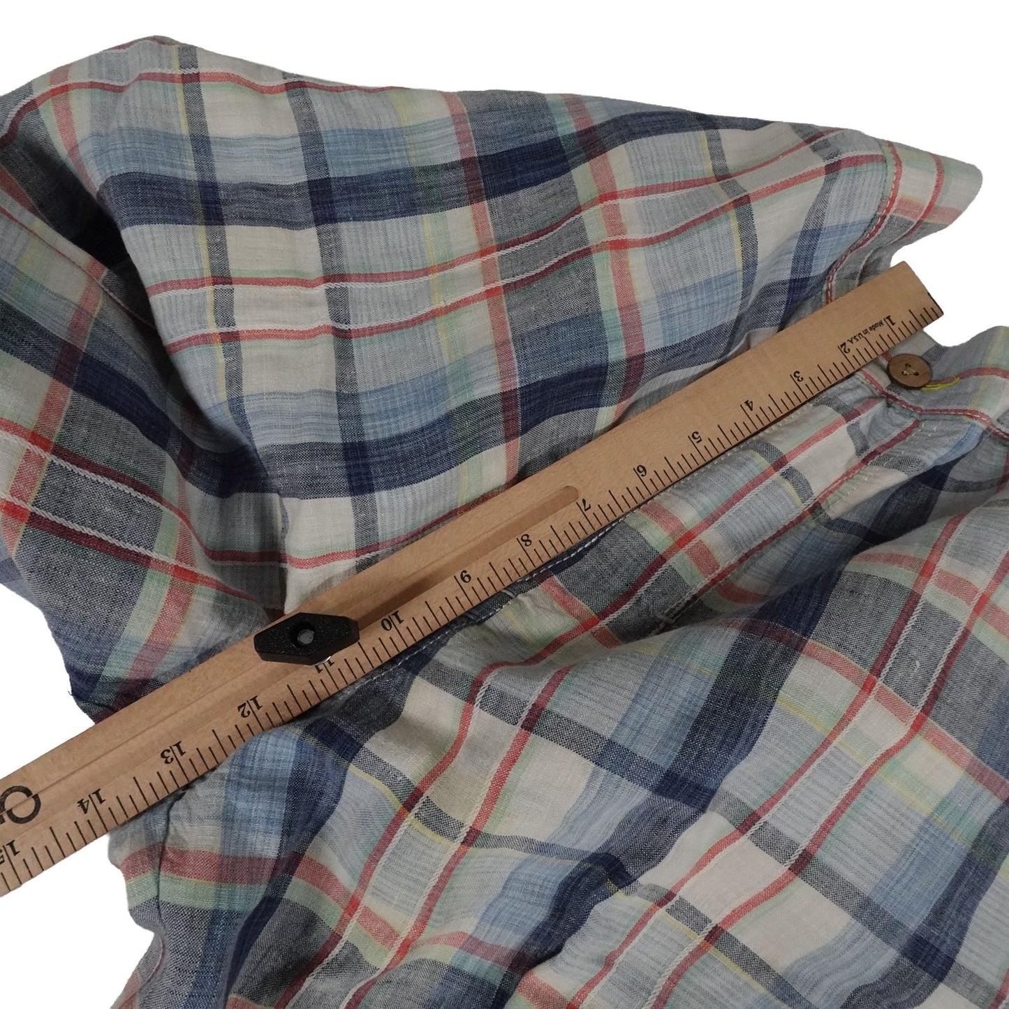 Tommy Bahama Linen Plaid Bermuda Golf Shorts Men's 38 Inseam 9"
