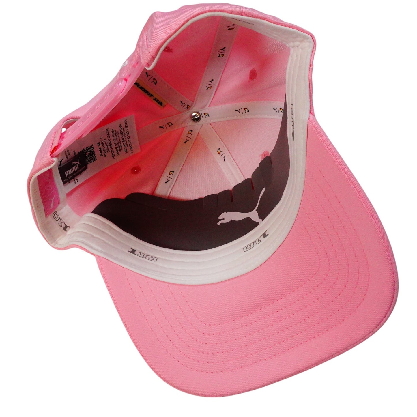 Puma P Mens Golf Hat Bright Ash Pale Pink White Glow Arnold Palmer Snapback NEW