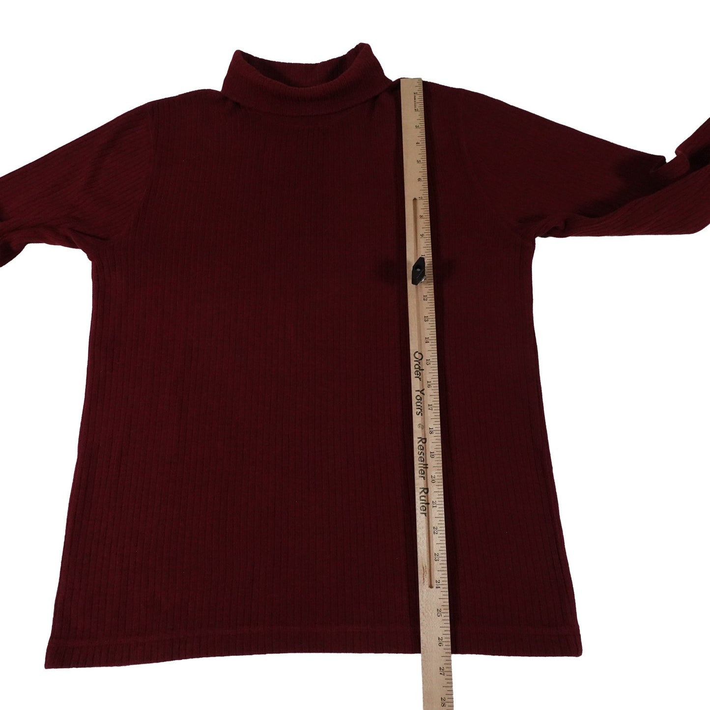 Abercrombie Fitch 92 Vintage Ribbed Maroon Turtle Neck USA Men's Large