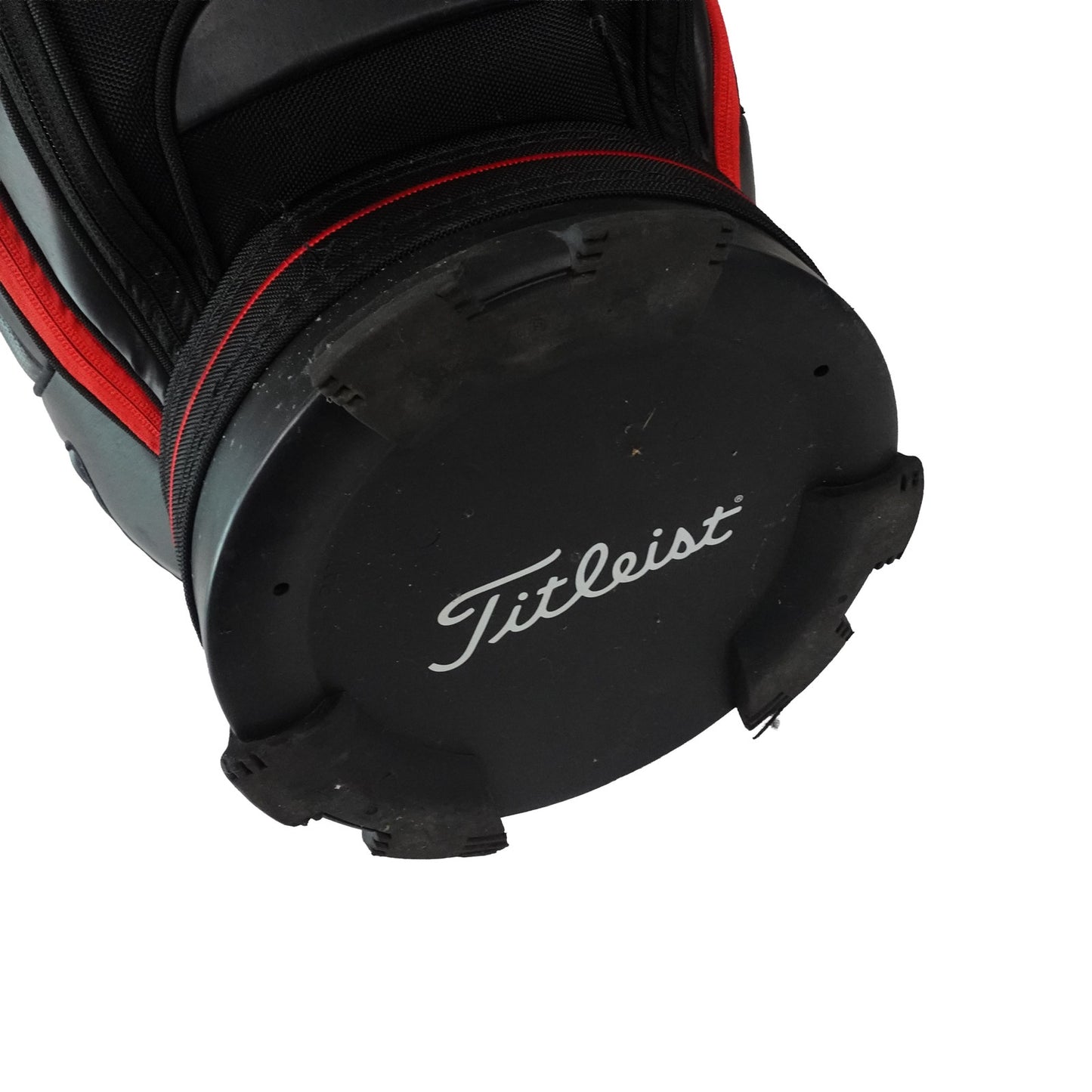 Titleist Jet Black Tour Staff Golf Bag Black Red Quilted Edition with Rain Cover