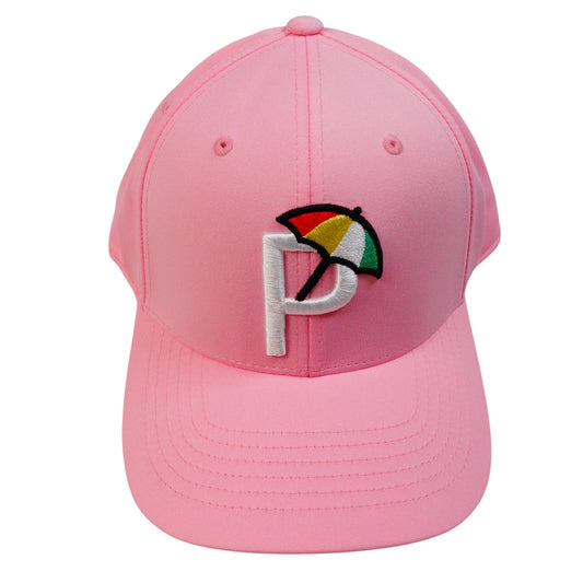 Puma P Mens Golf Hat Bright Ash Pale Pink White Glow Arnold Palmer Snapback NEW