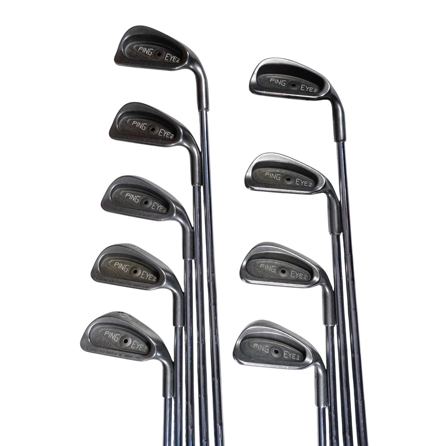PIng Eye 2 Black Dot Iron Set Matching Serial ZZ Lite Stiff Flex Steel 2-PW RH