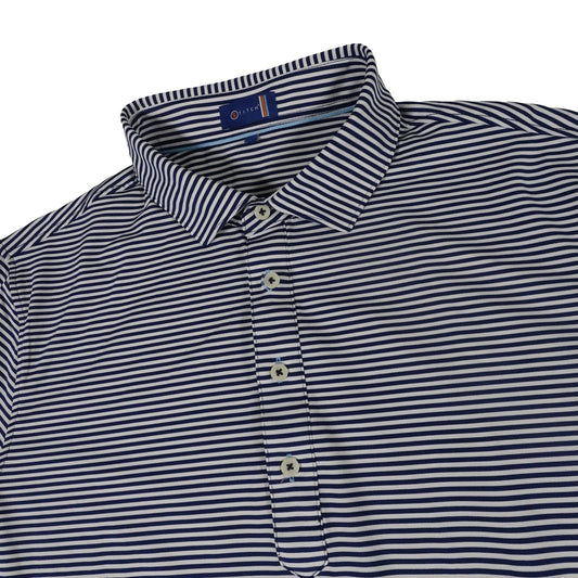 BallenIsles Stitch Performance Striped Golf Polo Shirt Men's Large