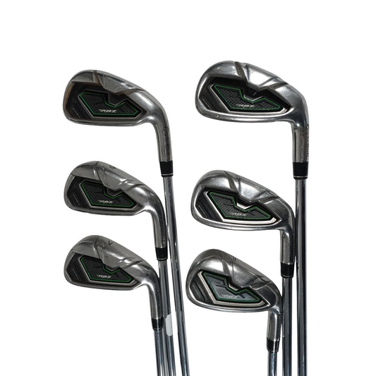 TaylorMade RocketBallZ RBZ Iron Set Regular Flex Steel 5-PW NEW GRIPS