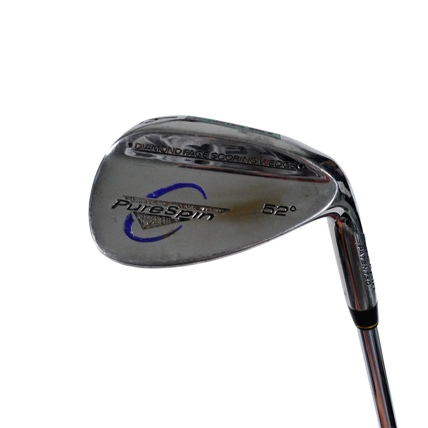 Pure Spin Diamond Face Scoring 52 Degree Gap Wedge Steel 35.5" RH NEW GRIP