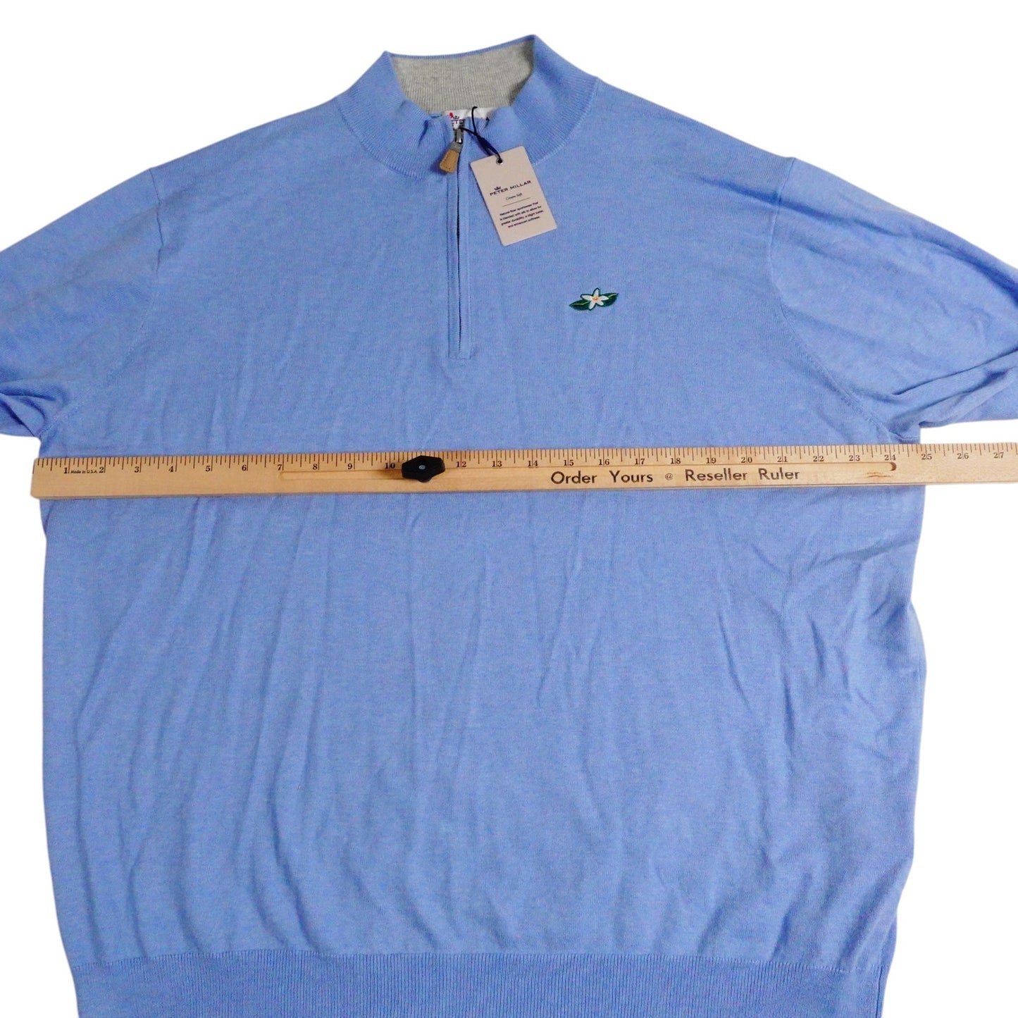 Peter Millar Mens 1/4 Zip Pima Cotton Silk Cashmere Golf Sweater Pull Over XL