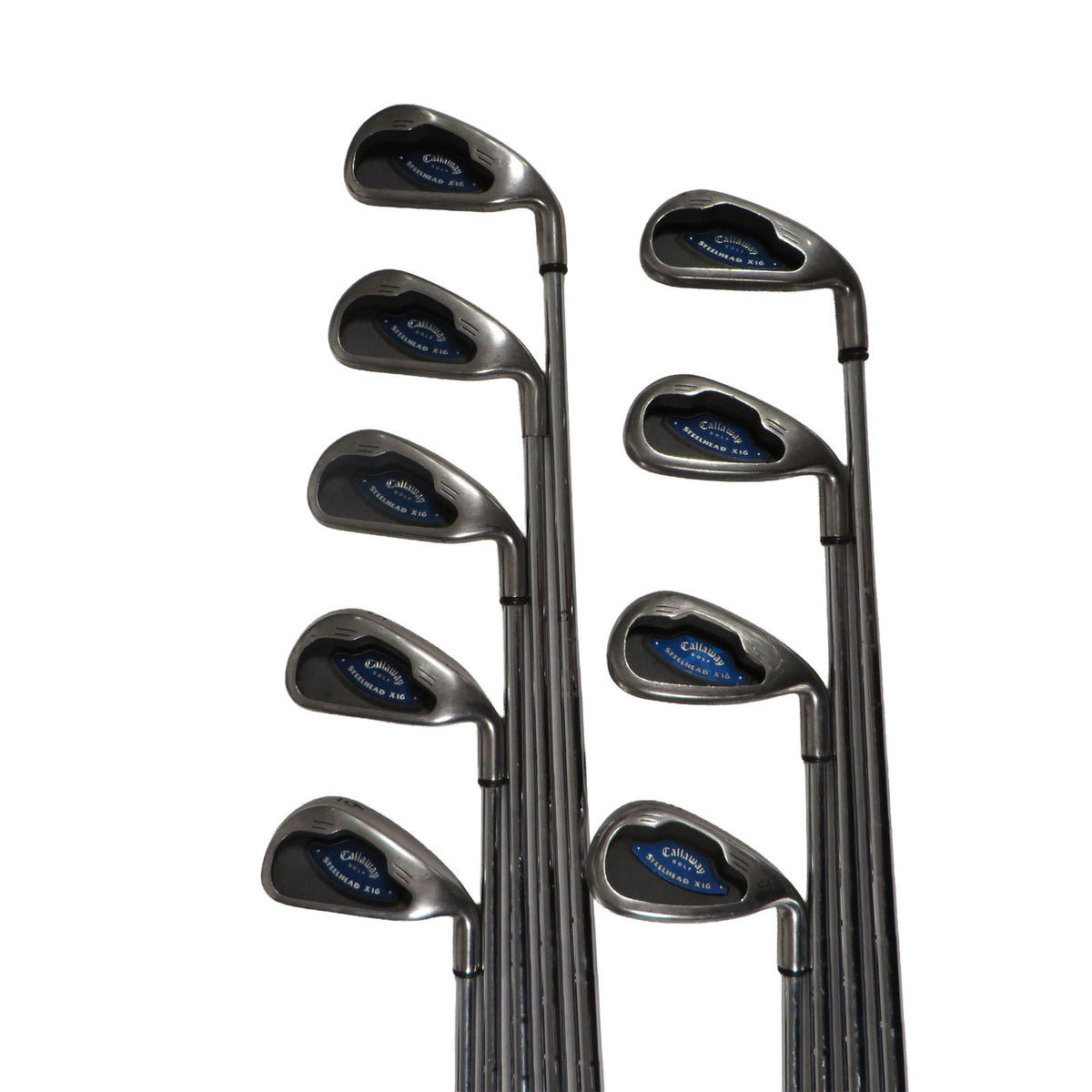 Callaway Steelhead X-16 Iron Set Uniflex Steel 2-PW RH NEW GRIPS